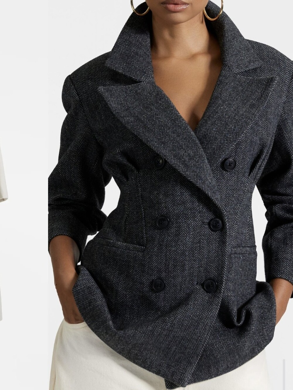💥KBB by Kahlana for Target Gray Herringbone Corset Blazer